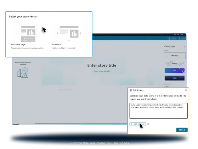 Amazon q quicksight data story