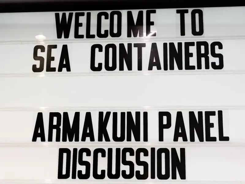 The Triangle of Tension panel, Sea Containers, London